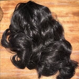 # 38 - Luxurious Black Hair Pony/Crown Extension 16”